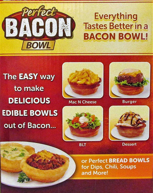 2 Pack Perfect Bacon Bowl Bowls /