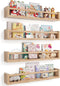 Seocry Nursery Book Shelves, 4 Pack, Wall Book Shelves for Kids Room, Baby,