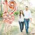 KatchOn Giant Rose Gold 19 Balloon, 40 Inch Birthday Balloons with Confetti for Happy 19th Birthday