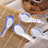 VanEnjoy Set of 4 Blue and White Ceramic Soup Spoons - Chinese/Japanese Tradition