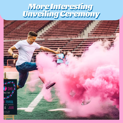 Exciting Gender Reveal Football with Pink & Blue Powder Kit for Baby Reveal Celebrations