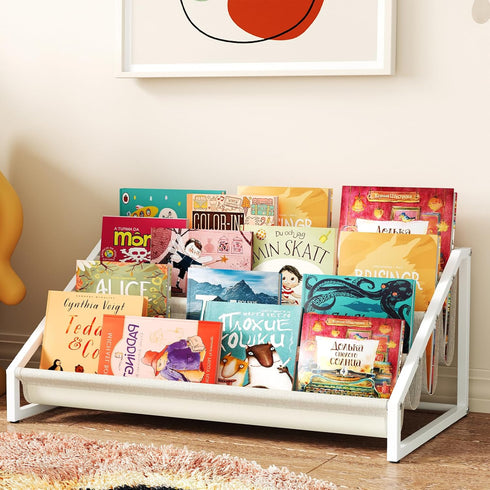 Aokitsink Toddler Bookshelf,Montessori Bookshelf,Bookshelves for Toddlers and Nursery,4 Tier Baby Bookshelves for Kids