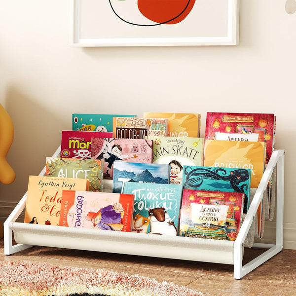 Aokitsink Toddler Bookshelf,Montessori Bookshelf,Bookshelves for Toddlers and Nursery,4 Tier Baby Bookshelves for Kids