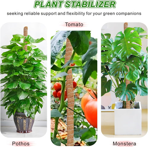 GUIDOT 2 Pack 28 Inch Moss Pole Monstera Plant Support with Repotting Mat, Plant Support Stakes, Plant Sticks Support