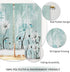 Farmhouse Flower Kitchen Curtains, Teal Rustic Daisy Floral Short Cafe Window Drapes, Vintage Turquoise Rod Pocket