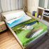 40 x50, SXCHEN - Swaddle/Soft Fleece Blanket, Pure White, Plush, Golf Course Beautiful Sky Hole Bunker, Print