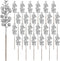 24 Pack 9 Inches Glitter Artificial Berry Stems, 15 Berries per Stem,