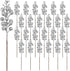 24 Pack 9 Inches Glitter Artificial Berry Stems, 15 Berries per Stem,