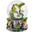 Elanze Designs Green Family Hummingbirds with Purple Flowers Bird Tabletop Figurine, 100MM Glitter Water Globe