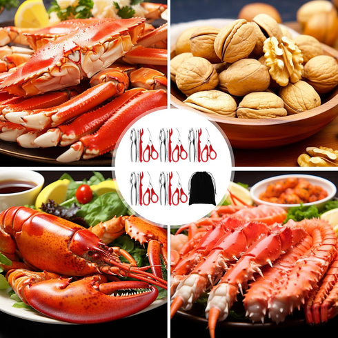 Seafood Crab Crackers and Tools, 21 Pcs Set, Lobster Crackers, Picks, Crab Utensils, Forks, Scissors, Nut Cracker for