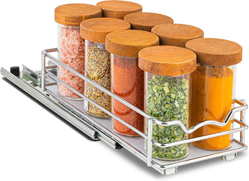Pull Out Cabinet Organizer for Spices, Cans - Heavy Duty with Lifetime