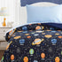 Set 4 Set Toddler Bedding - Pieces Toddler Comforter for Kids Boys, Glow in The Dark Space Bed in A Bag with Sheets