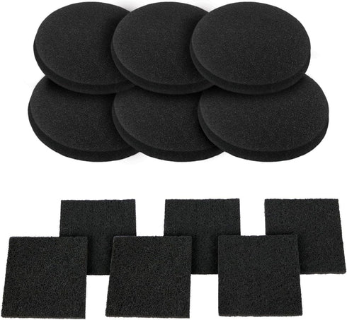 12 Pieces Counter Top Activated Carbon Compost Bin Filters - Extra Thick Indoor Pail Replacement Charcoal Filters