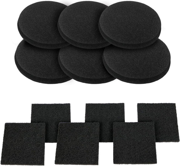 12 Pieces Counter Top Activated Carbon Compost Bin Filters - Extra Thick Indoor Pail Replacement Charcoal Filters