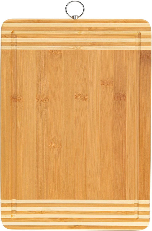 Kitchen Details Bamboo Cutting Board, Large Dual Sided Ultra Thick Cut Resistant with Drip Edge