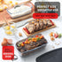 EATEX Glass Bread Pans for Homemade Baking, 1.9 Quart Deep Rectangular Food Storage Containers with Lids, 3 Loaf Pans