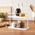 YAMAZAKI Home Countertop Spice Caddy-Storage and Organizer Rack, Steel, White