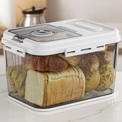 Olimingse Bread Box For Kitchen Countertop, Airtight Bread Storage Container, Bread Keeper
