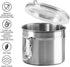 OGGI Stainless Steel Kitchen Canister, 26 fl oz, Airtight Clamp Lid, Clear See-Thru Top, Ideal for Kitchen Storage