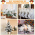 80 Cindeer Pcs White Christmas Glitter Berries Stems Pine Needles Christmas Artificial Picks Fake Floral Twig Spray