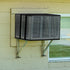 Luxiv Mesh Window Air Conditioner Cover - Black Dust-Proof Waterproof AC Cover for Outdoor Use (17Wx12Dx13H)