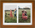 Golden State Art 8.5x11 Brown Wooden Picture Frame - White Mat for 2-5x7 Photos or 8.5x11 Certificate, Real Glass
