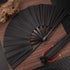 Maitys 2 Packs Large Clap Fans for Line Dancing, Chinese Folding Hand Fans for Men and Women (Black)