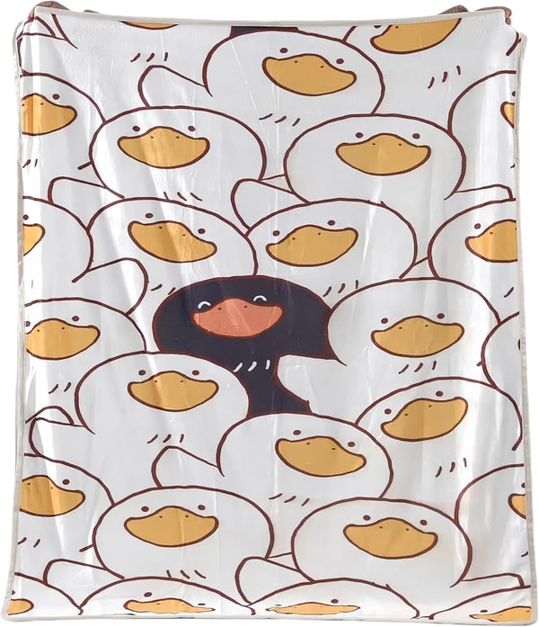 SDY Duck Throw Blanket 50"*60",Duck Blanket,Soft Cozy Flannel Blanket for Bed Chair