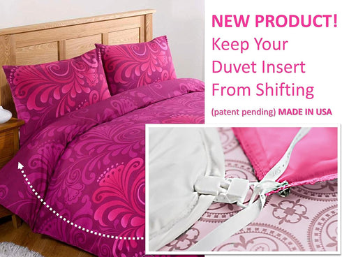 New! Duvet Clips to Secure Inserts, Complete Sleep Tight Bedding System, 12 Pieces for 3 Duvets/Beds