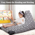 Jorbest Stuffed Animal Storage Bean Bag Chair for Kids and Adults, Premium Canvas Stuffie Seat - COVER ONLY (Grey with