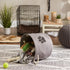 Bone Dry Medium Round Pet Storage Collection Collapsible Bin, Gray