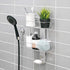 BATHBEYOND Shower Caddy Suction Cup Tier Shower Shelf - Adjustable 3 Tier Caddy with Extra Adhesive Sticker