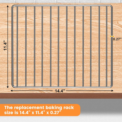 Air Fryer Wire Rack for Ninja Foodi 10 in 1 DT201 DT251 Digital Convection Toaster Oven, 14.4''*11.4'' Stainless Steel Air Fryer Accessories Roasting Steamer Grill Racks Baking Tray Rack