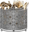 Rotating Utensil Caddy Countertop, Higher Raised Cutlery Holder, Metal Organizer with 4 Compartments for Kitchen Counter