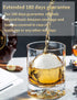 JBHO Hand Blown Crystal Double Old Fashioned Cocktail Glasses, Set of 2, Perfect Size for Oversized Ice Cubes