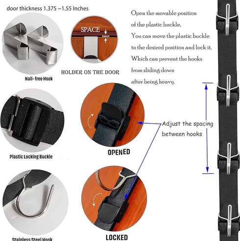 IZUS Bag Organizer Holder, 2 Pcs Purse Hanger with 20 Hooks for Closet and Door