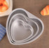 Youeon 3 Pcs Aluminum Heart Shaped Cake Pans, Nonstick with Removable Bottom, 4/6/8 Inch Baking Molds for Parties