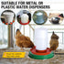 12.4", 125W 35 6.6' (Green,2PACK) Chicken Water Heater for Winter Thermostat Chicken Drinker Heater Base for Gal Metal