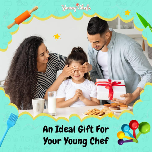 Sets 19 Set 8-12 Set Sets Young Chefs Kids Cooking Real - Pieces Real Baking - Easter Gifts for Kids Years Cooking