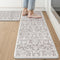 LEEVAN Cushioned Kitchen Mats for Floor Sets of 2,Vintage Distressed Grey Anti-Fatigue