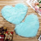 Mudder 2 Pcs Faux Fur Rug, Heart Shaped Rugs, Fluffy Decorative Mat