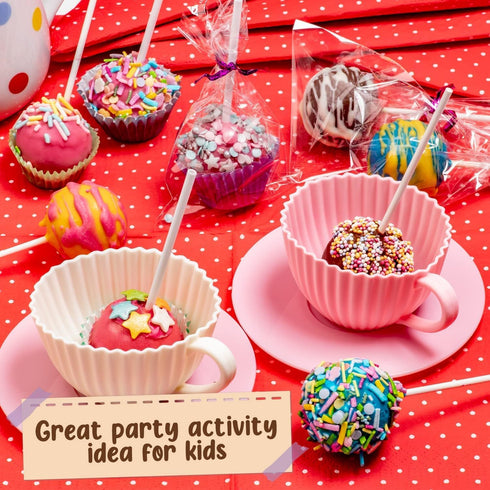Set 1012 GirlZone Cake Pop Craze Kit, Baking for Kids Ages with Cake Pop Mold, Stand, Gifting Bags & Decorating Pen