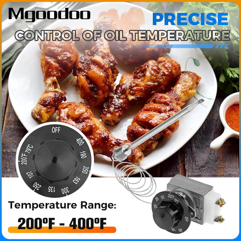 Mgoodoo RX-2-24 Thermostat for Fryer, 3/8" Mpt Stuff Box, Compatible with Atosa, Robertshaw, Adcraft Deep Fryer