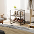 4 Closet 3 Closet Garden you Shoe Rack for Narrow Tiers, Small Shoe Rack with White Wooden Tabletop, Adjustable Metal