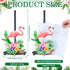 2 Countertop Summer FoldTier Pcs Tropical Paper Towel Holder Hawaiian Flamingo and Palm Leaf Paper Towel Holder Stand