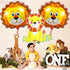 KatchOn Lion Balloons for Birthday Party - Giant 30 Inch, Pack of 3, Foil Mylar Decorations for Safari Animal Theme