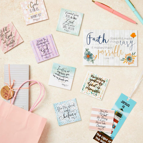 Juvale Inspirational Bible Magnets for Kitchen Decor & Accessories - 8-Pack, 2.5-Inch Square Metal Magnets with Faith