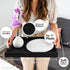 17.5"x12" Modern Elegant Black Rectangle Shagreen Faux Leather Decorative Tray Ottoman Coffee Table Perfume Living Room
