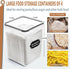 5.2L 195oz, 4pcs 20 PRAKI Large Airtight Food Storage Containers / Pantry Kitchen Organizers and Storage for Flour