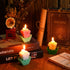 3 Pcs Flower Shaped Scented Candle Set, Pink, White, Yellow, Soy Wax Decor for Table, Cute Gifts for Women